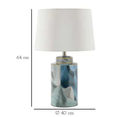 LAMPA STOŁOWA Z CERAMIKI ELEGANT 40X64 cm